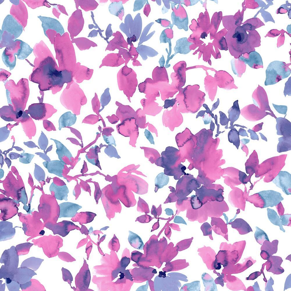 Watercolor Floral Peel & Stick Wallpaper-Exeter Paint Stores
