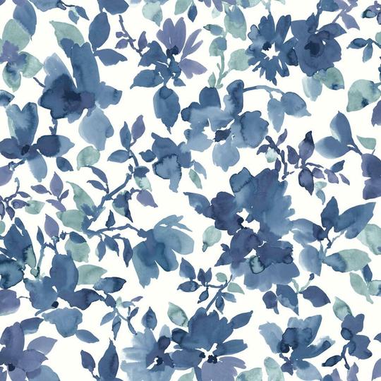 Watercolor Floral Peel & Stick Wallpaper-Exeter Paint Stores