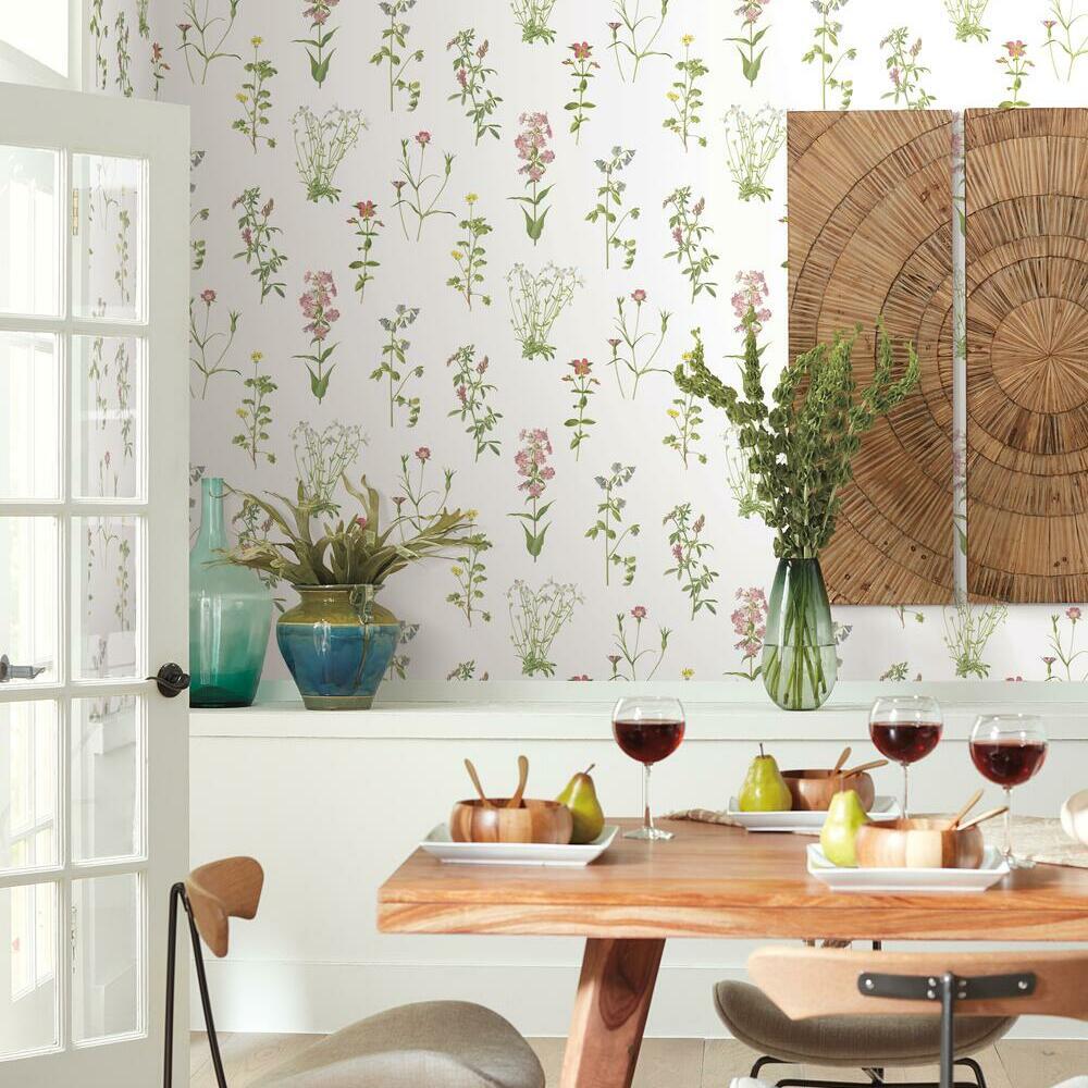 Botanical Print Peel and Stick Wallpaper-Exeter Paint Stores