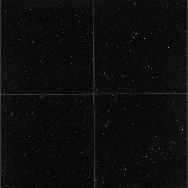 Black Galaxy Granite 12''x12'' Tile-Exeter Paint Stores