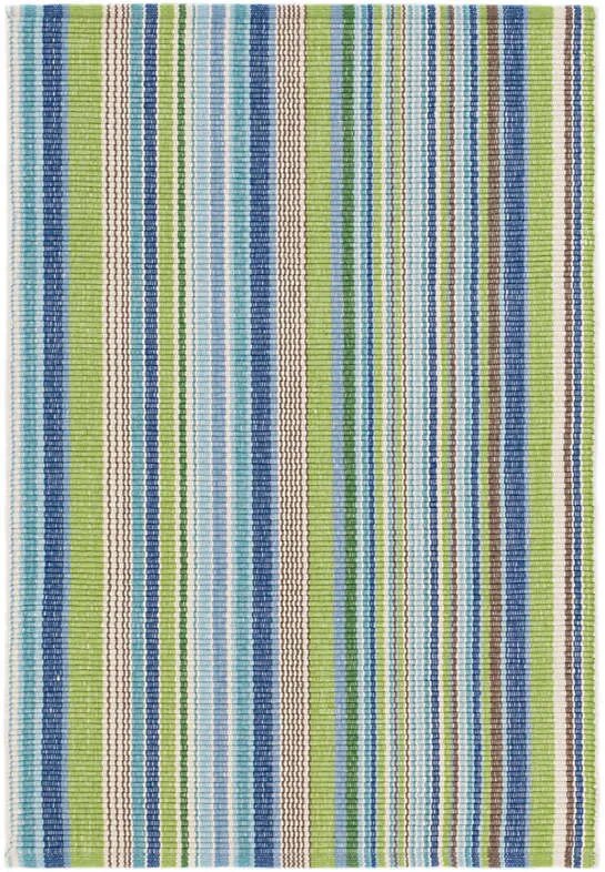 DASH & ALBERT FISHER TICKING WOVEN COTTON RUG-Exeter Paint Stores