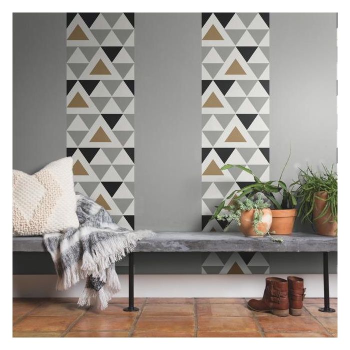 Geometric Triangle Peel and Stick Wallpaper RMK9055WP-Exeter Paint Stores