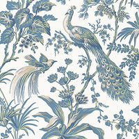 Bristol Peacock Toile Wallpaper