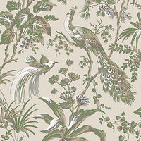 Bristol Peacock Toile Wallpaper