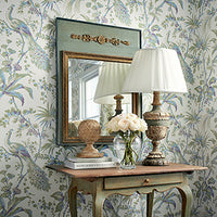 Bristol Peacock Toile Wallpaper