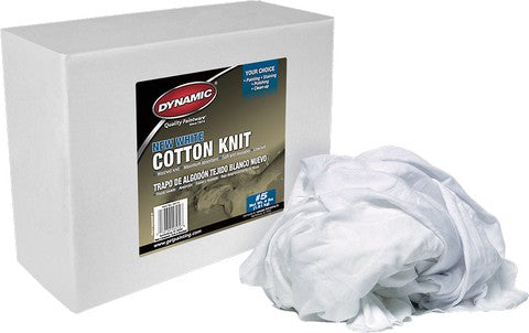 Dynamic New White Cotton Knit Wiping Cloth 4 LB