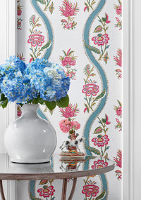 Indienne Ribbon Floral Wallpaper