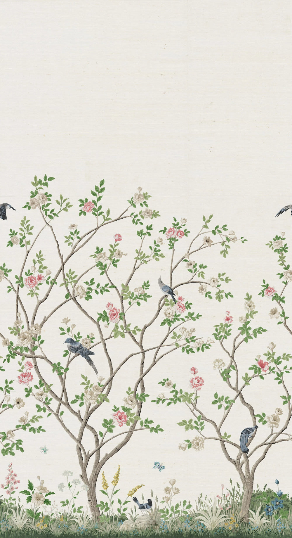 Lingering Garden Wallpaper Mural on Sisal (Double Roll)