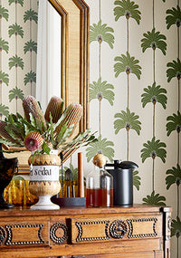 Palm Grove Sunset Boulevard Wallpaper (Double Roll)