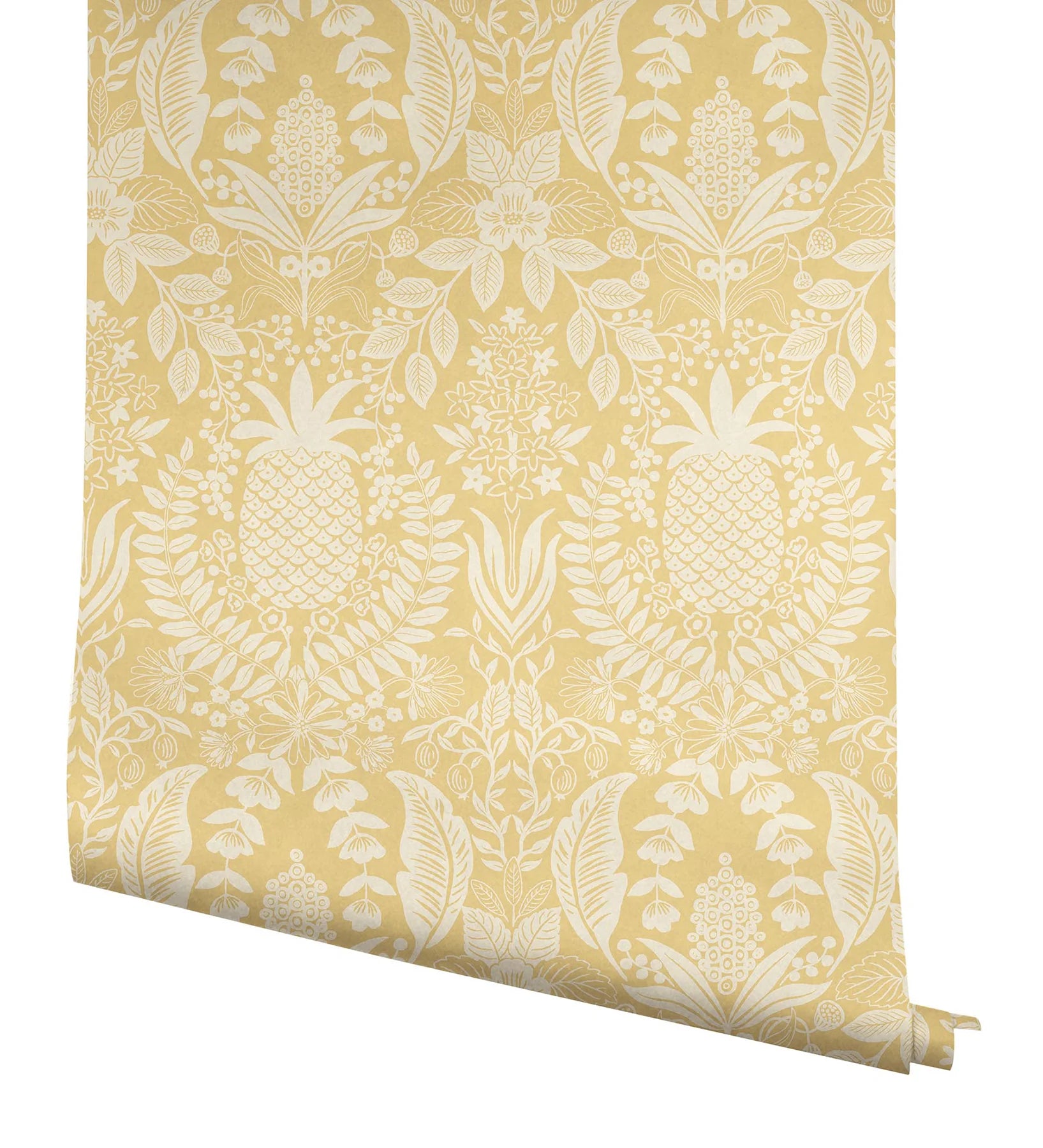 Pineapple Damask Wallpaper