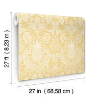 Pineapple Damask Wallpaper