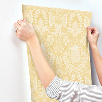 Pineapple Damask Wallpaper