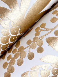 Pineapple Damask Wallpaper