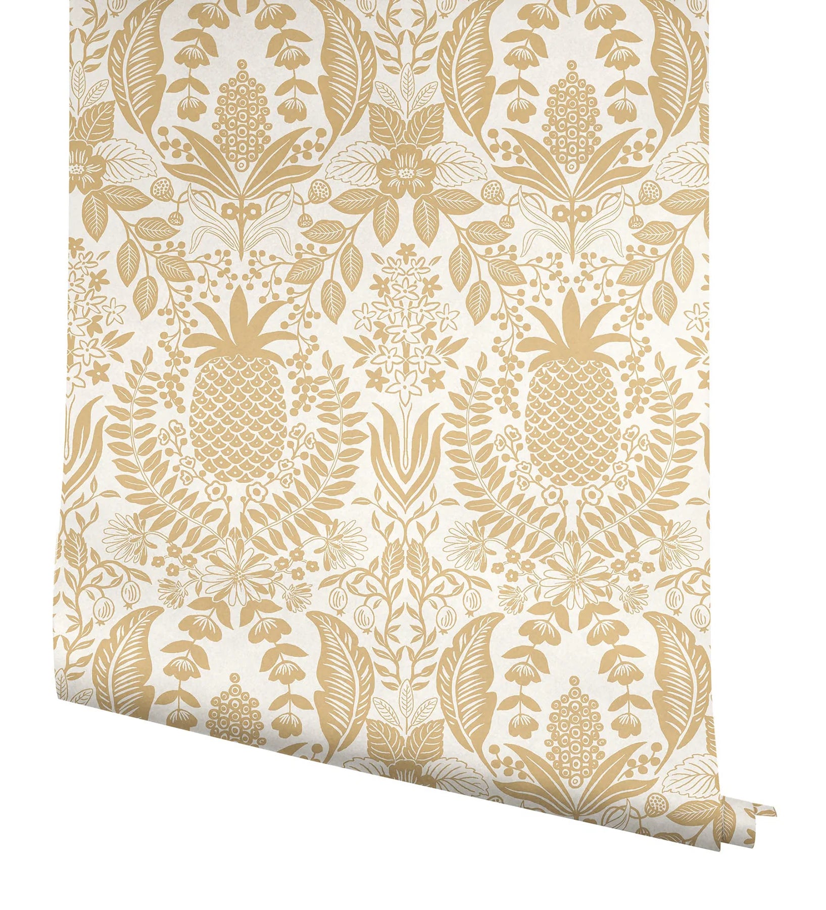 Pineapple Damask Wallpaper