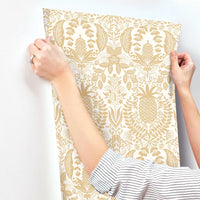Pineapple Damask Wallpaper