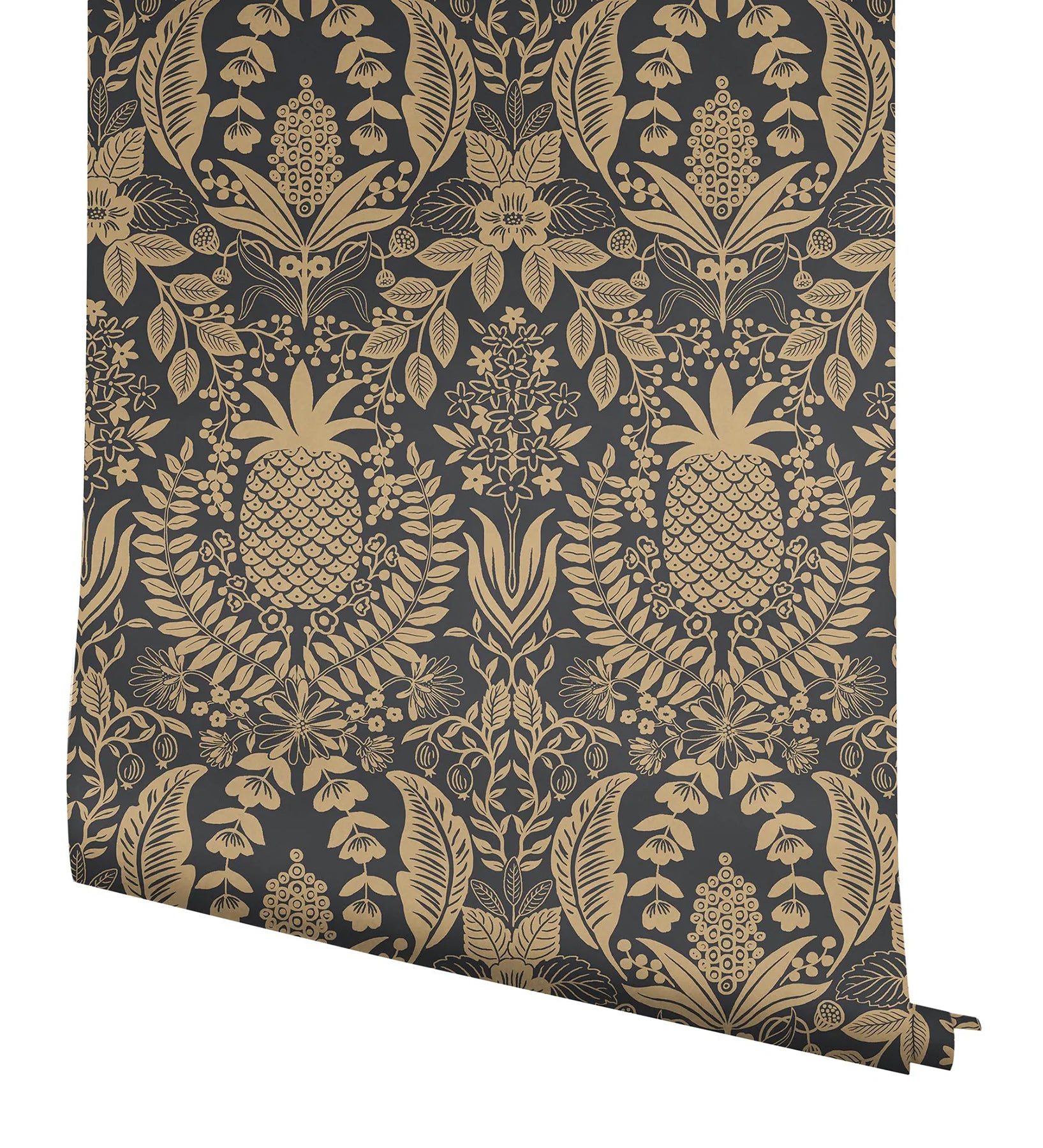 Pineapple Damask Wallpaper