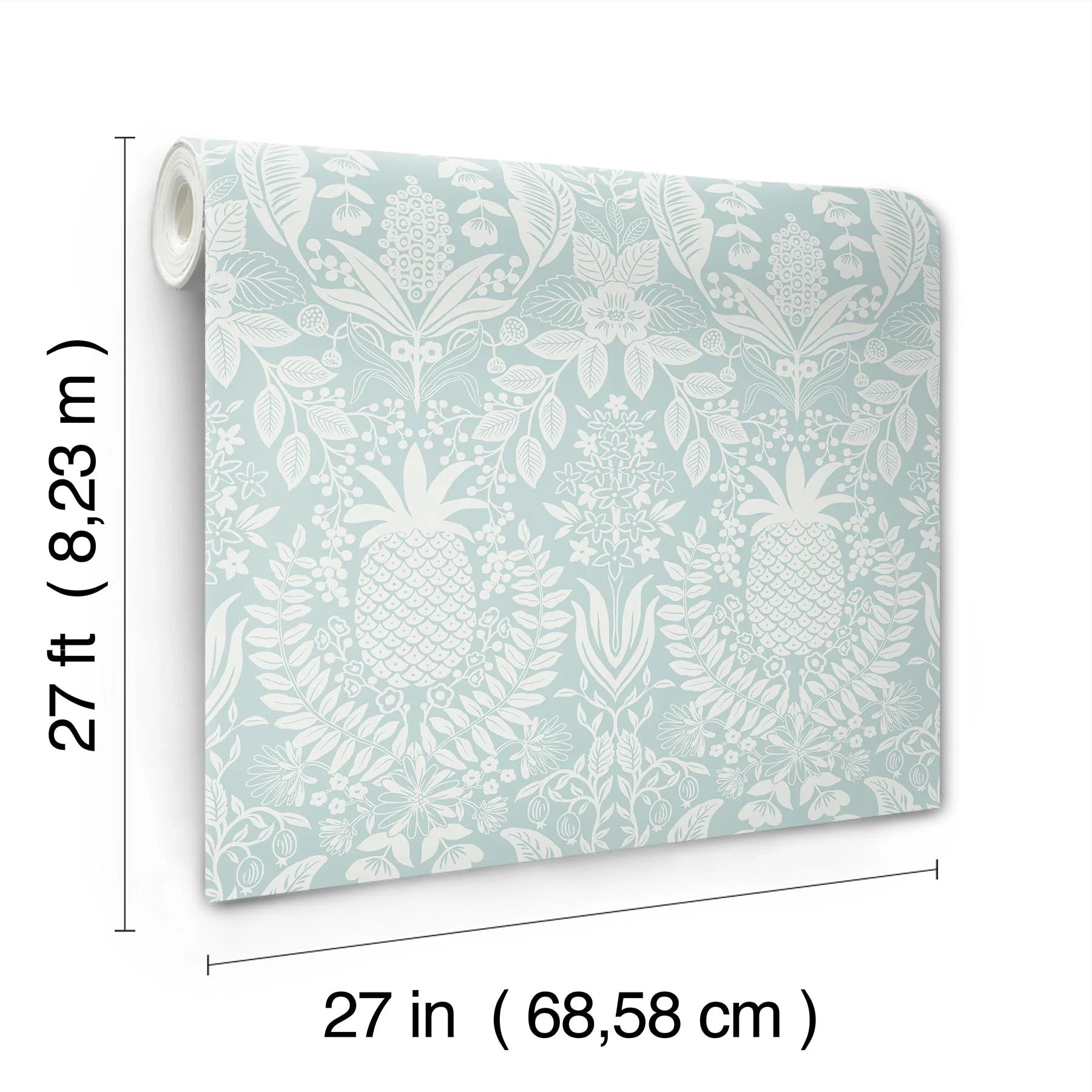 Pineapple Damask Wallpaper