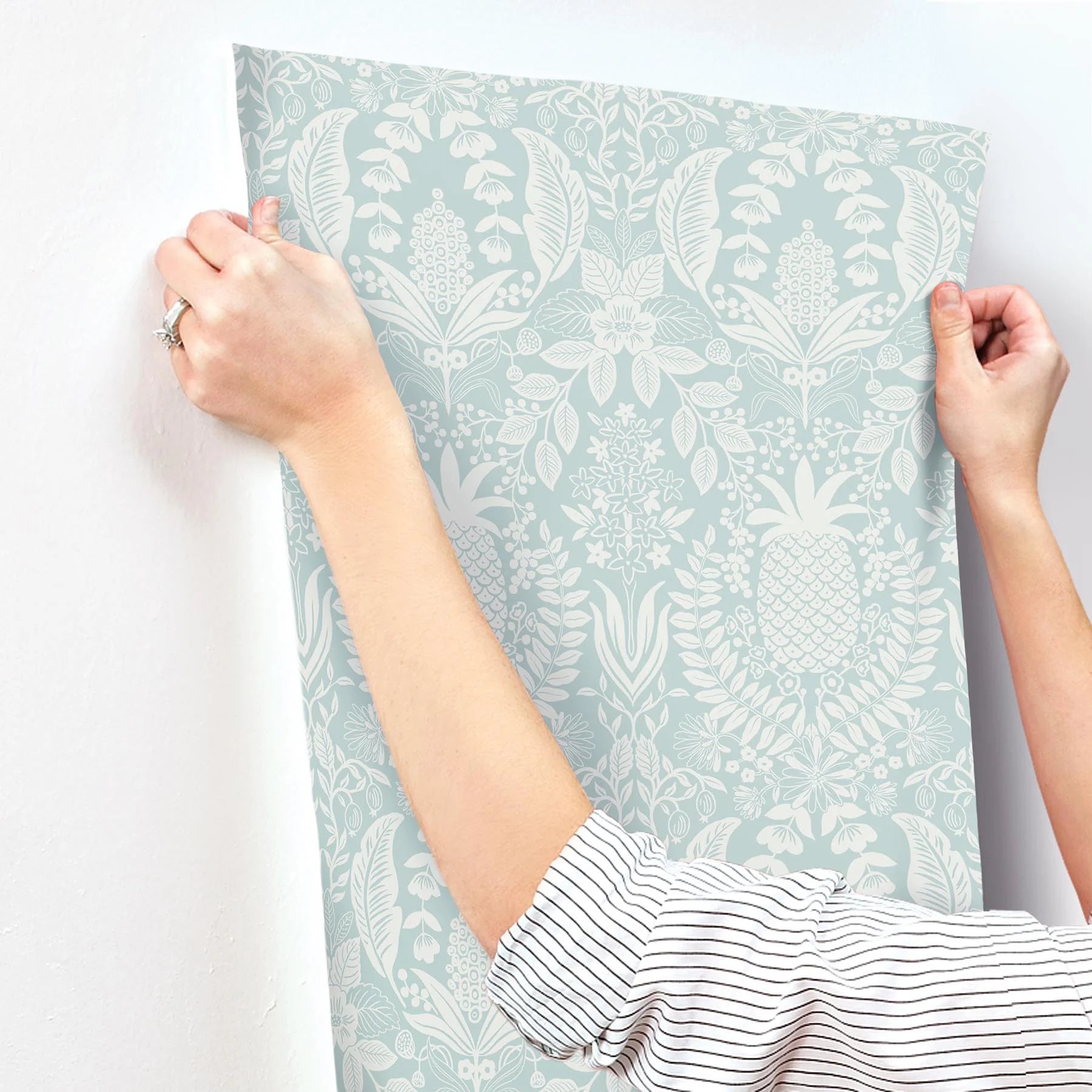 Pineapple Damask Wallpaper