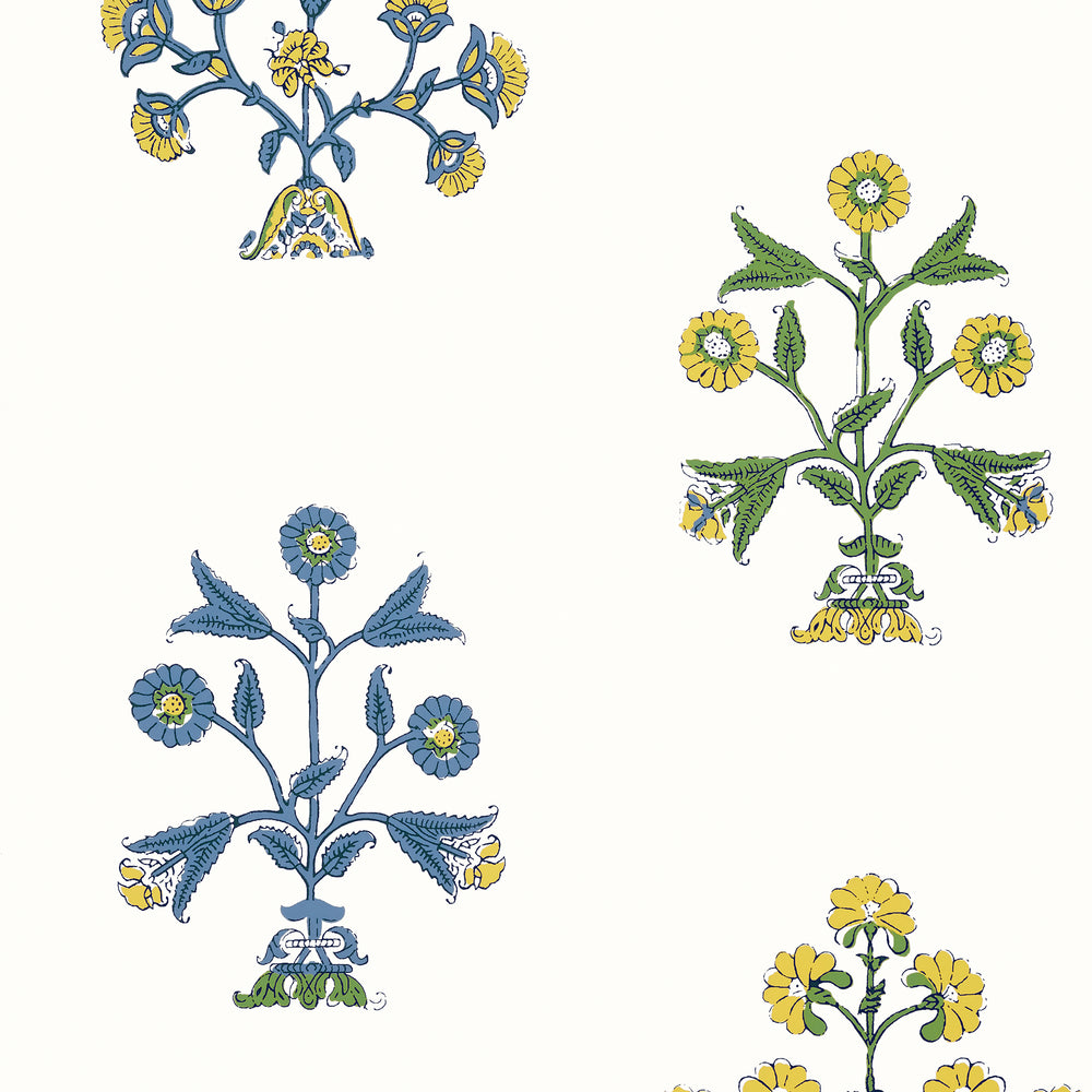 Ceylon Indian Flower Wallpaper (Double Roll)