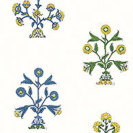 Ceylon Indian Flower Wallpaper (Double Roll)