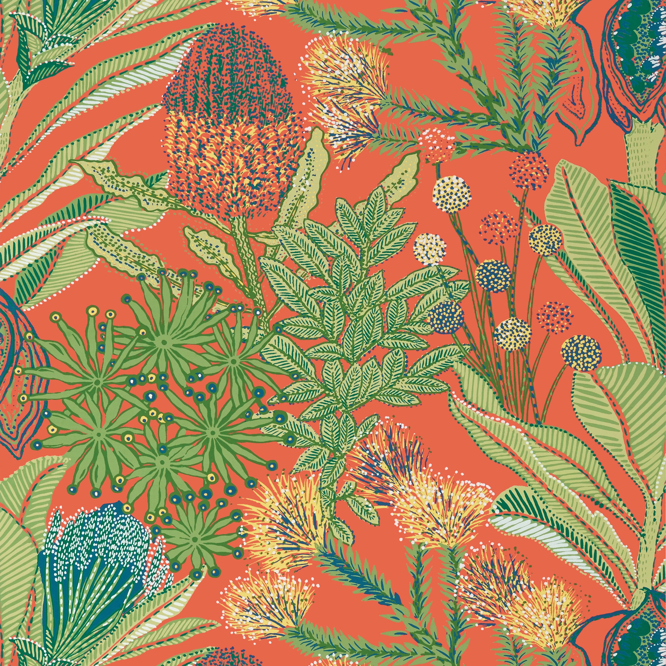 Palm Grove Protea Wallpaper