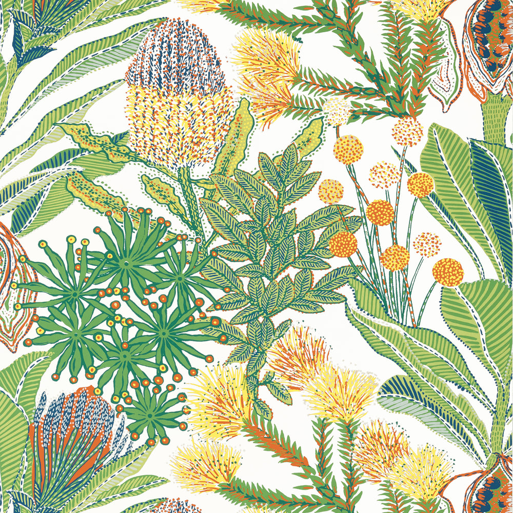 Palm Grove Protea Wallpaper (Double Roll)