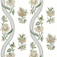 Indienne Ribbon Floral Wallpaper