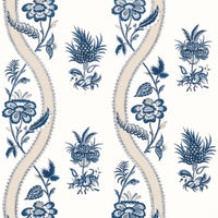 Indienne Ribbon Floral Wallpaper