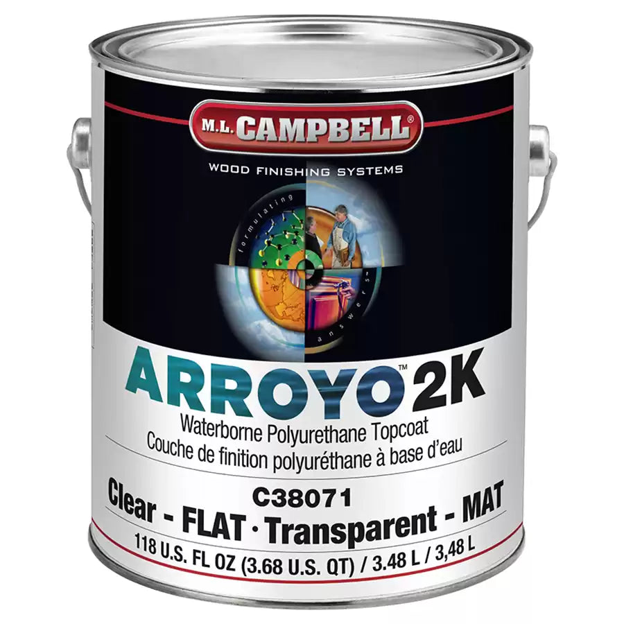 M.L. Campbell ARROYO® 2K Waterborne Polyurethane Clear (Must Choose Sheen In Drop Down Box)