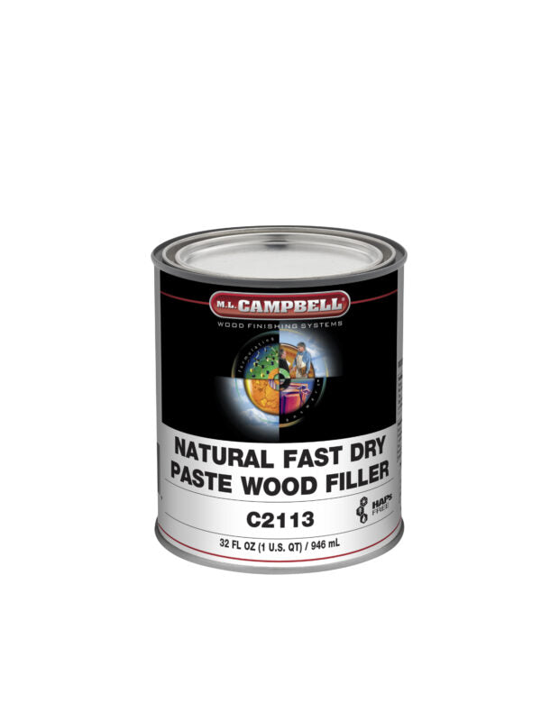 M.L. Campbell Fast Dry Paste Wood Filler (Choose Either Quart or a Gallon  in drop-sown box)