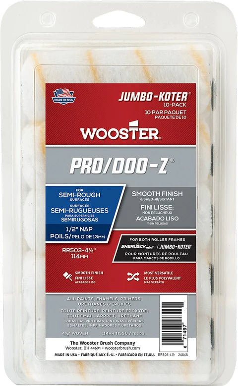 Wooster RR503 4 1/2" Jumbo-Koter Pro/Doo-Z 1/2 10PK