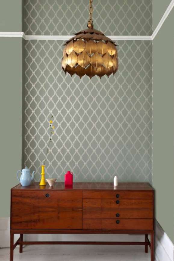 Farrow & Ball Wallpaper Crivelli Trellis-Exeter Paint Stores