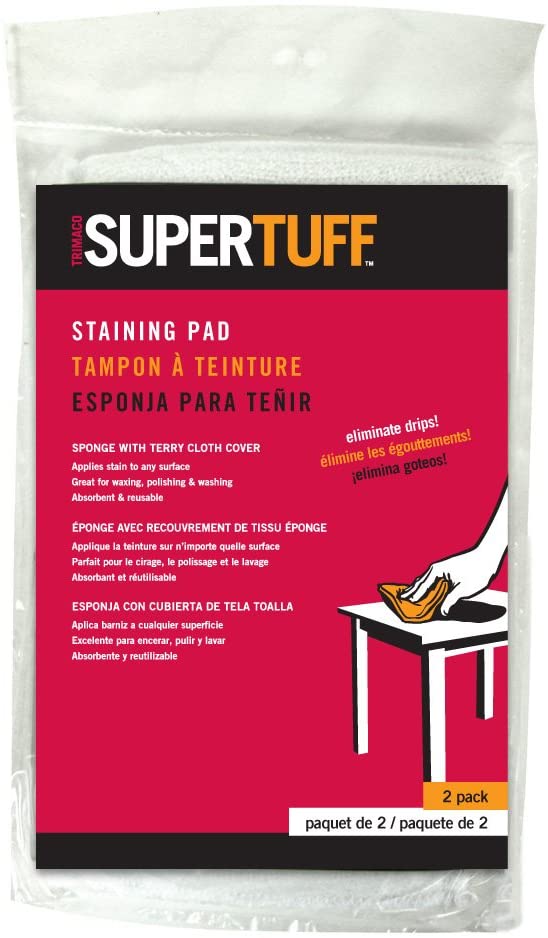 Trimaco #10102 SuperTuff Sponge, 2 Pack Staining Pad, White-Exeter Paint Stores