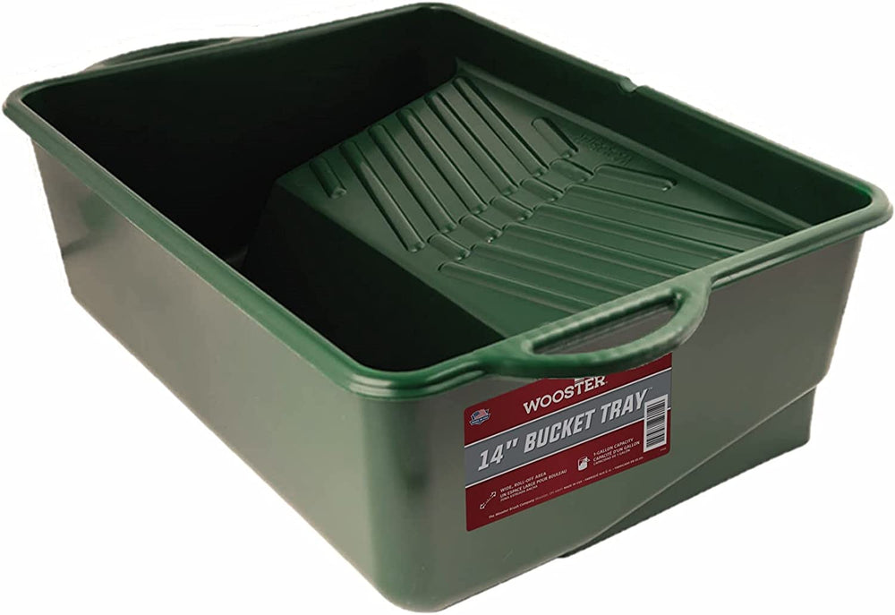 Wooster Brush Paint BCKT PLSTC Wooster BR414-14 Sherlock Bucket Tray, Green