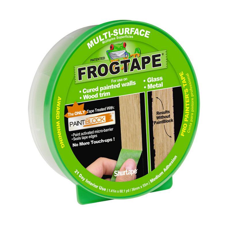 FrogTape Painter's Tape, Multi-Surface, Green, 24mm x 55m
