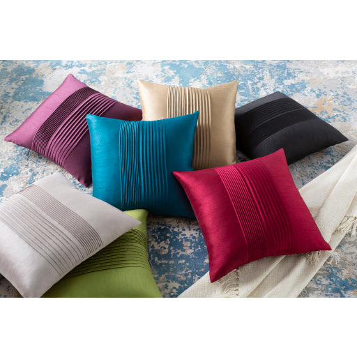 Surya Solid Pleated HH-024 Pillow Cover-Pillows-Exeter Paint Stores