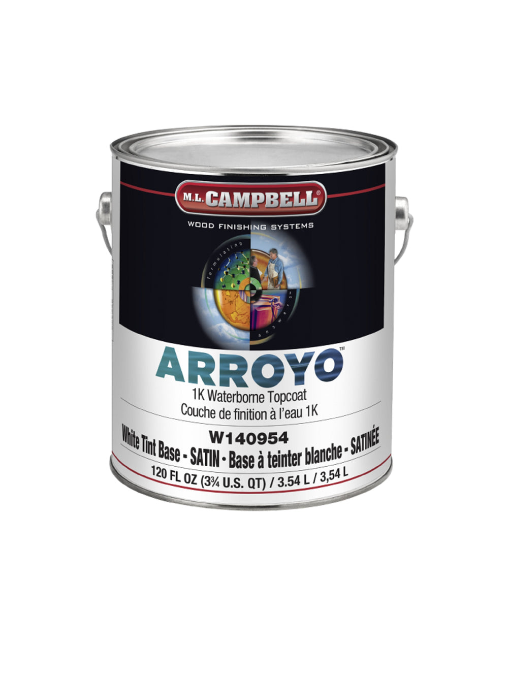 M.L. Campbell Arroyo Pigmented 1K Waterborne White (Must Choose Sheen In Drop Down Box)