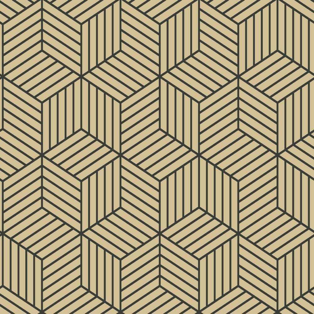 Striped Hexagon Peel & Stick Wallpaper-Exeter Paint Stores