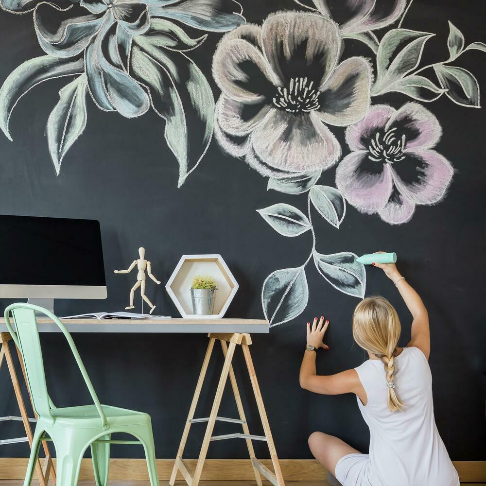 Chalkboard Peel & Stick Wallpaper Roll RMK10969WP-Exeter Paint Stores