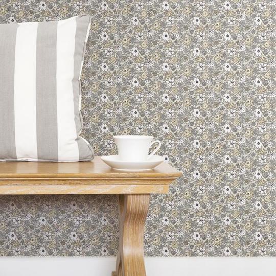 Floral Ditzy Vine Peel and Stick Wallpaper-Exeter Paint Stores
