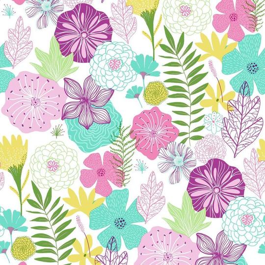 Perennial Blooms Peel & Stick Wallpaper-Exeter Paint Stores