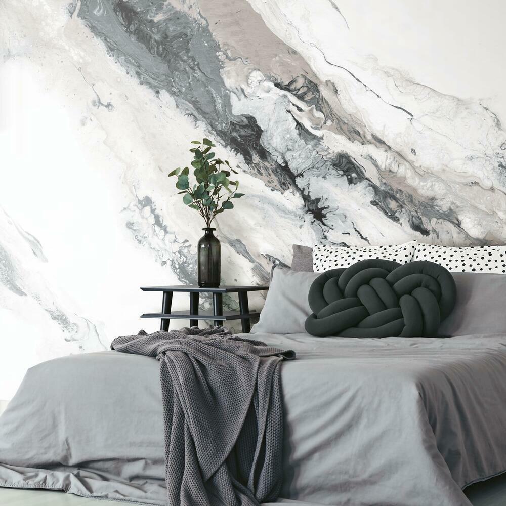 Crystal Geode Peel and Stick Wall Mural Gray RMK11554M-Exeter Paint Stores