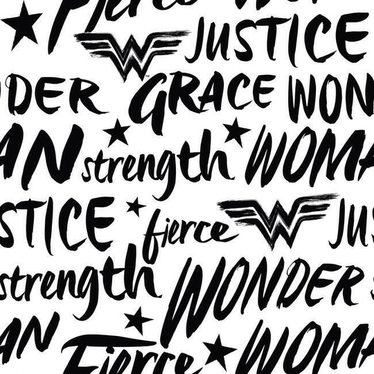 Wonder Woman Script Peel & Stick Wallpaper