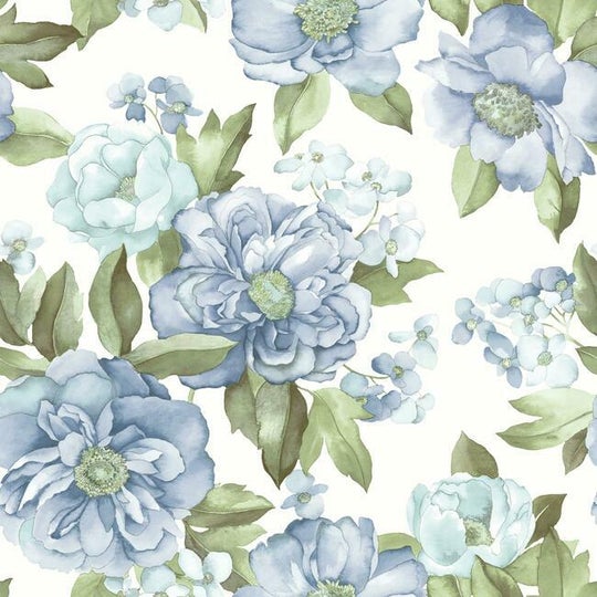 Watercolor Floral Bouqet Peel & Stick Wallpaper