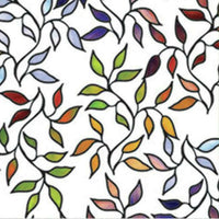 Stained Glass Leaves Window Privacy Film