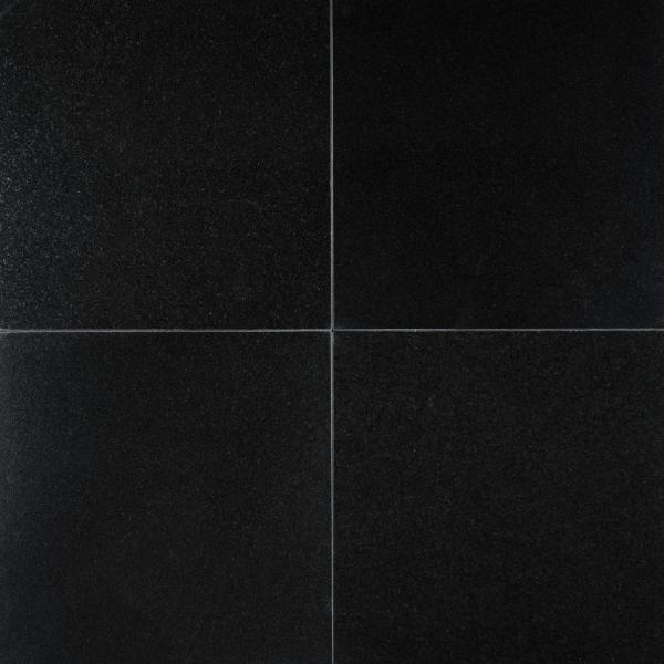 Absolute Black Granite 12''x12'' Tile-Exeter Paint Stores