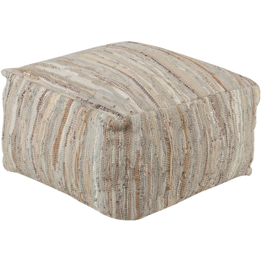 Surya Anthracite Collection Multi-Color Pouf-Poufs-Exeter Paint Stores