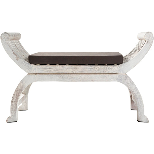 Surya Brittany BIY-001 Upholstered Bench-Accent Furniture-Exeter Paint Stores