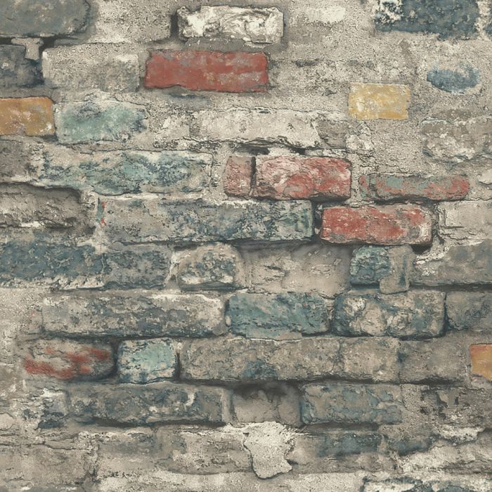 Brick Alley Peel and Stick Wallpaper Roll RMK11080WP-Exeter Paint Stores