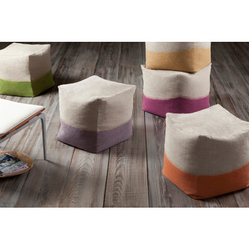 Surya Dip Dyed Collection Multi-Color Pouf-Poufs-Exeter Paint Stores